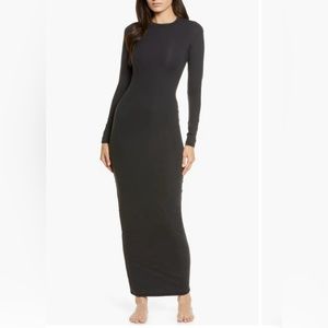 Skims Fits Everybody Long Sleeve Crewneck Dress